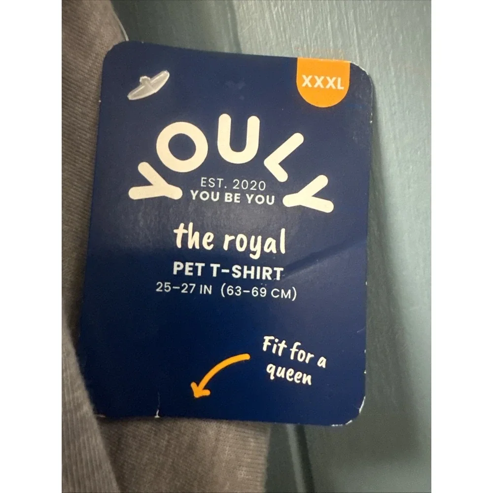 Youly Nap Queen Pet Dog T-Shirt Size XXXL The Royal Tee NWT‎ *stained